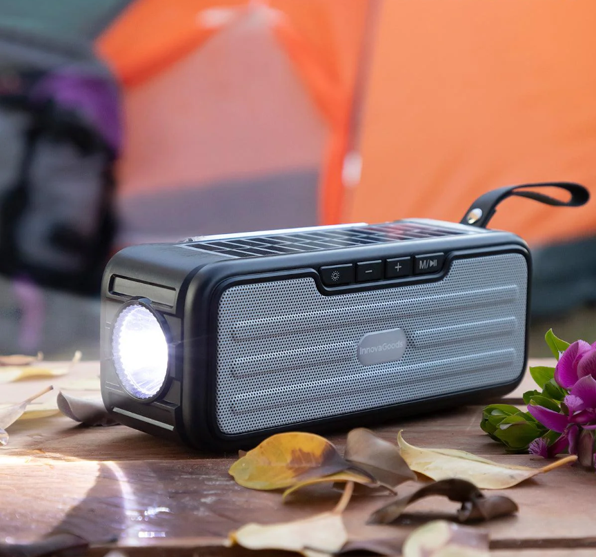 Radio Portabil Cu Incarcare Solara Si Lanternă LED, Baterie 1200mAh, Functii Multiple
