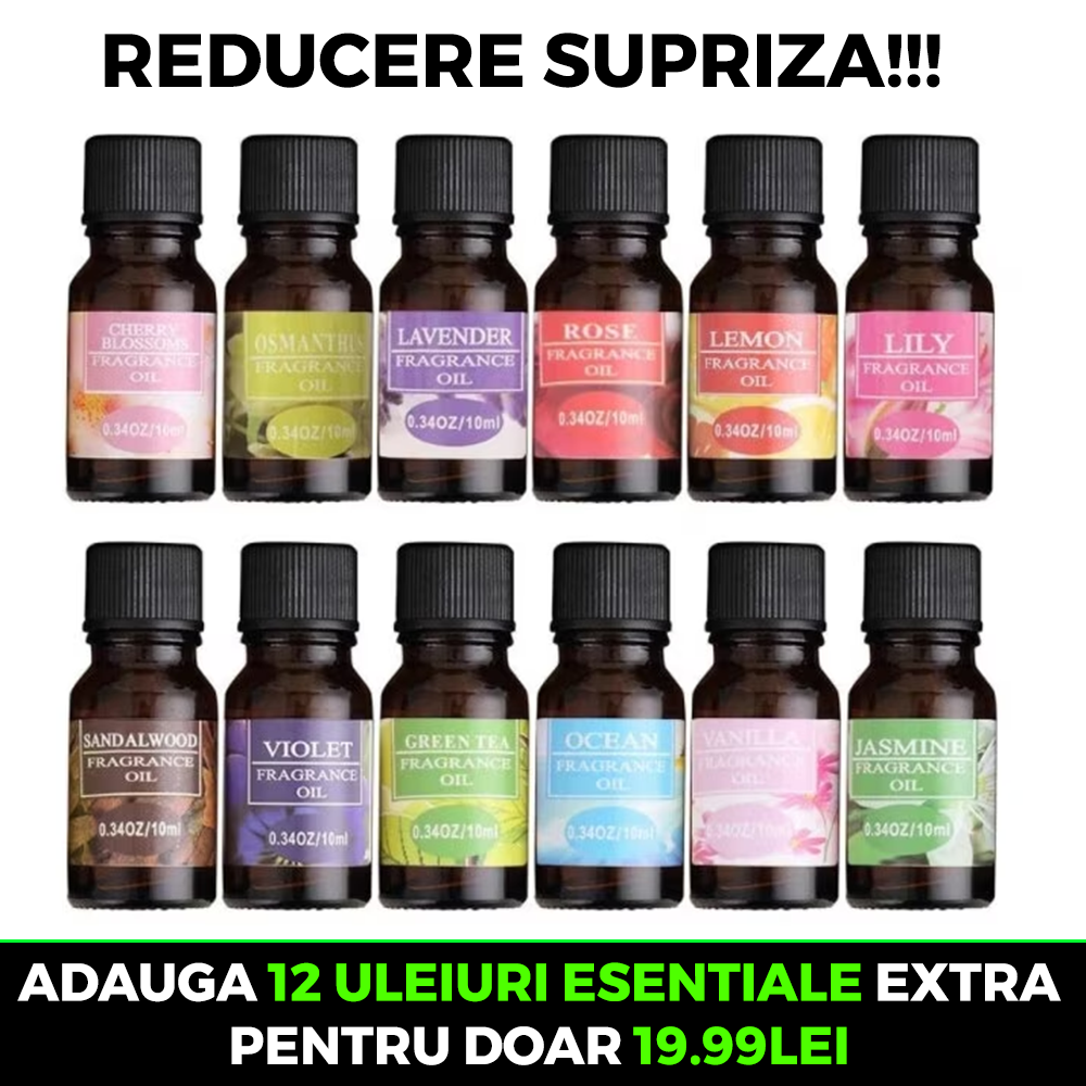 12 Uleiuri Esentiale pentru AROMATERAPIE