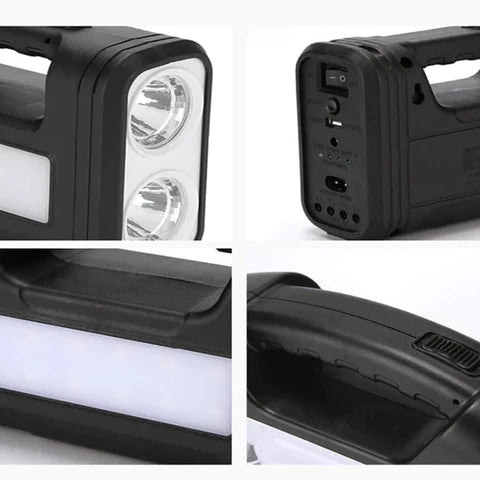 KIT Panou Solar Cu 3 Becuri, Incarcator USB Si Lanterna LP-0061