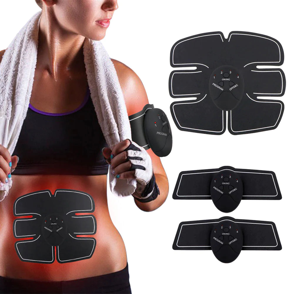 1+1 GRATIS: Aparat Pentru Electrostimulare Musculara EMS Pro 3, Pentru Abdomen Si Brate