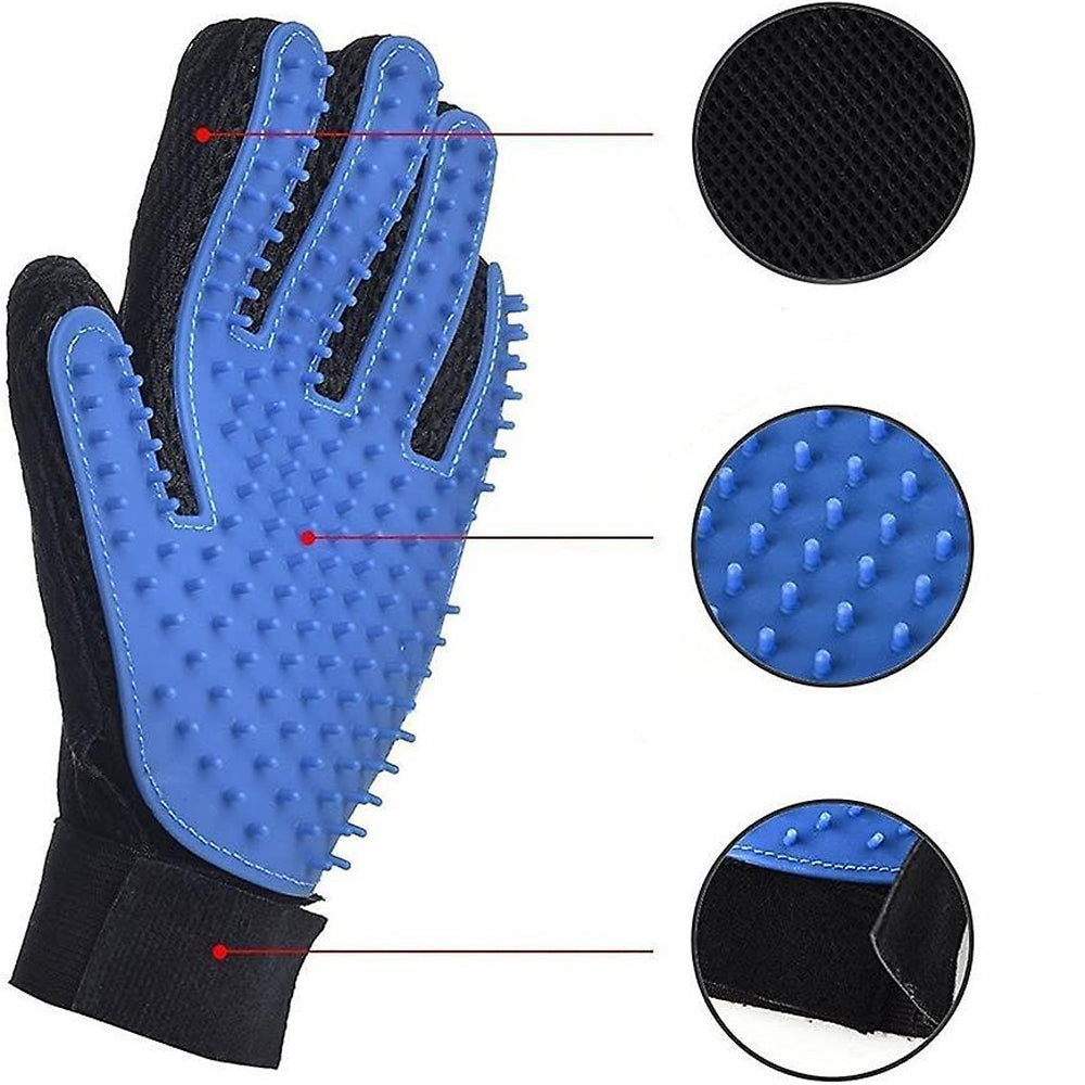 Set De 4 Accesorii Pentru Curatarea Scamelor Si Indepartarea Parului De Animale, Manusa, 2 Captatoare De Par Pentru Masina De Spalat, Perie Cu Zimti