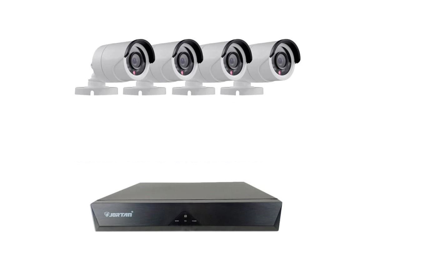 Sistem Supraveghere 4 Camere, Senzor Miscare, 4K Ultra HD, Conexiune PC/Telefon, Interior/Exterior + Hard Disk 500 GB CADOU