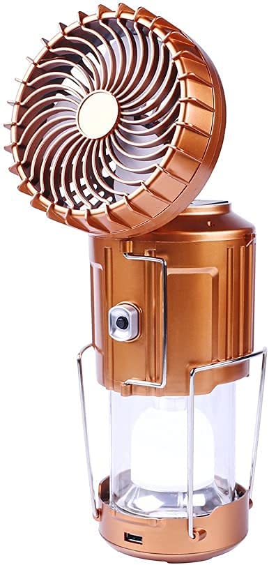 Lampa Solara Pentru Camping, Ventilator Incorporat, Lumina LED Cu Raza De 360 De Grade