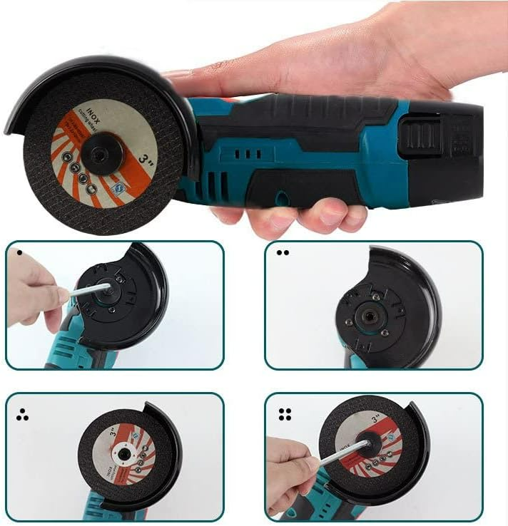 Mini Polizor Unghiular Electric cu 2 Acumulatori,Flex Portabil, 12V, Disc 76MM