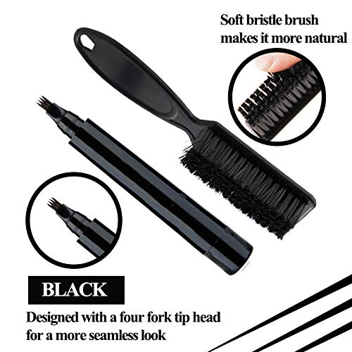 Creion De Barba Pentru Barbati, Rezistent La Apa Si Transpiratie, Culoare Negru, Pieptene Barba Inclus