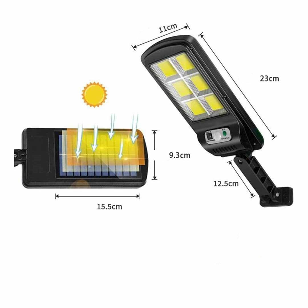 Set De 2 Lampi Solare, Cu Senzor De Miscare SI Telecomanda, 300W + CADOU Dus Solar 20 Litri