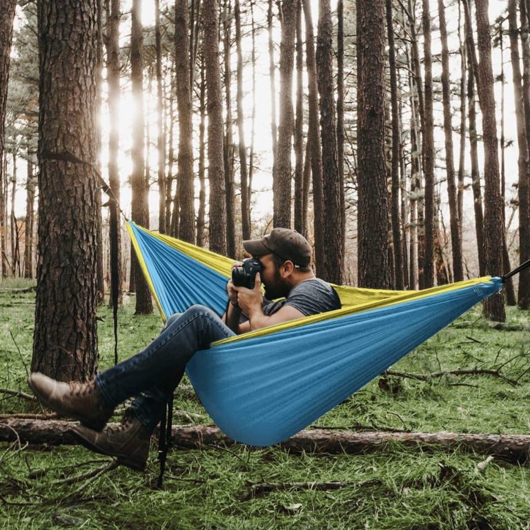 Hamac Rezistent XXL, Pentru Doua Persoane, 270x140 cm, Sac Transport Inclus