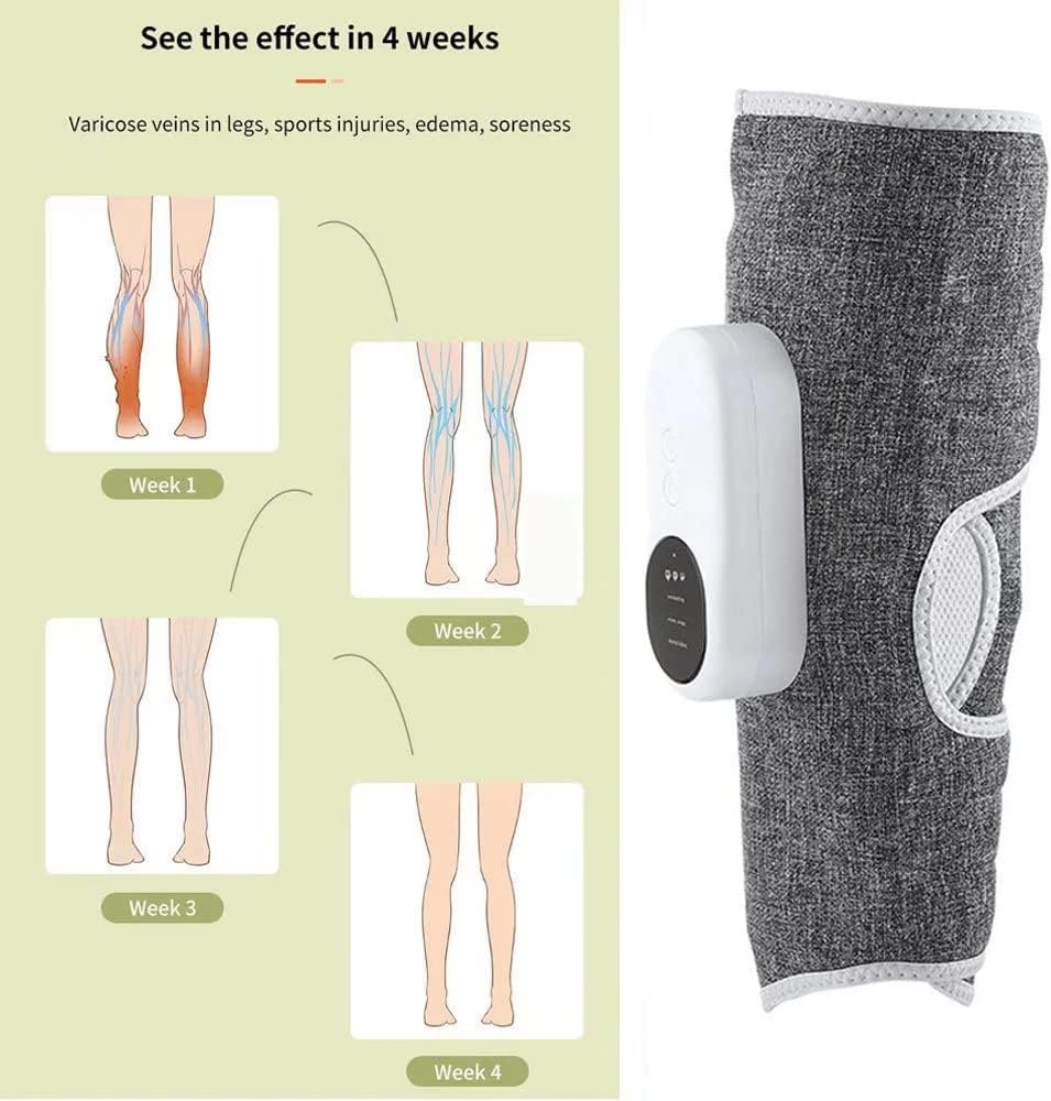 Dispozitiv De Masaj Cu Incalzire si Compresie Aer, Pentru Gambe si Picioare, Cu Afisaj Digital si Acumulator, 6 Moduri de Masaj