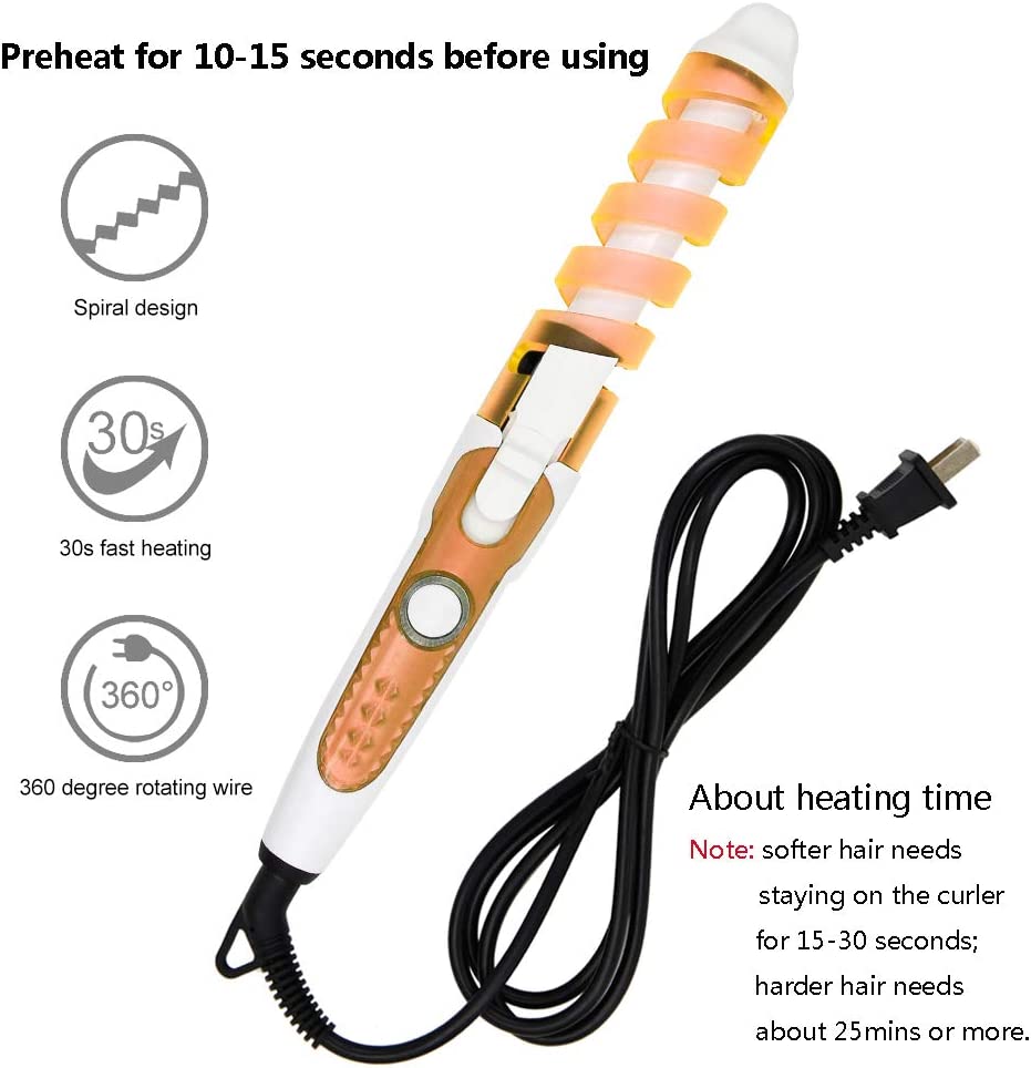 Pachet Promo: Perie De Indreptat Parul Din Ceramica, Ecran LCD, Temperatura Reglabila + Ondulator De Par Din Ceramica, Capat Rotativ