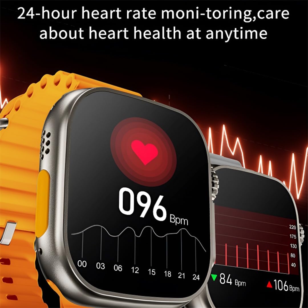 SmartWatch T800 Ultra cu Incarcator Wireless, Notificari Apel si Retele Sociale + Monitorizare Sanatate