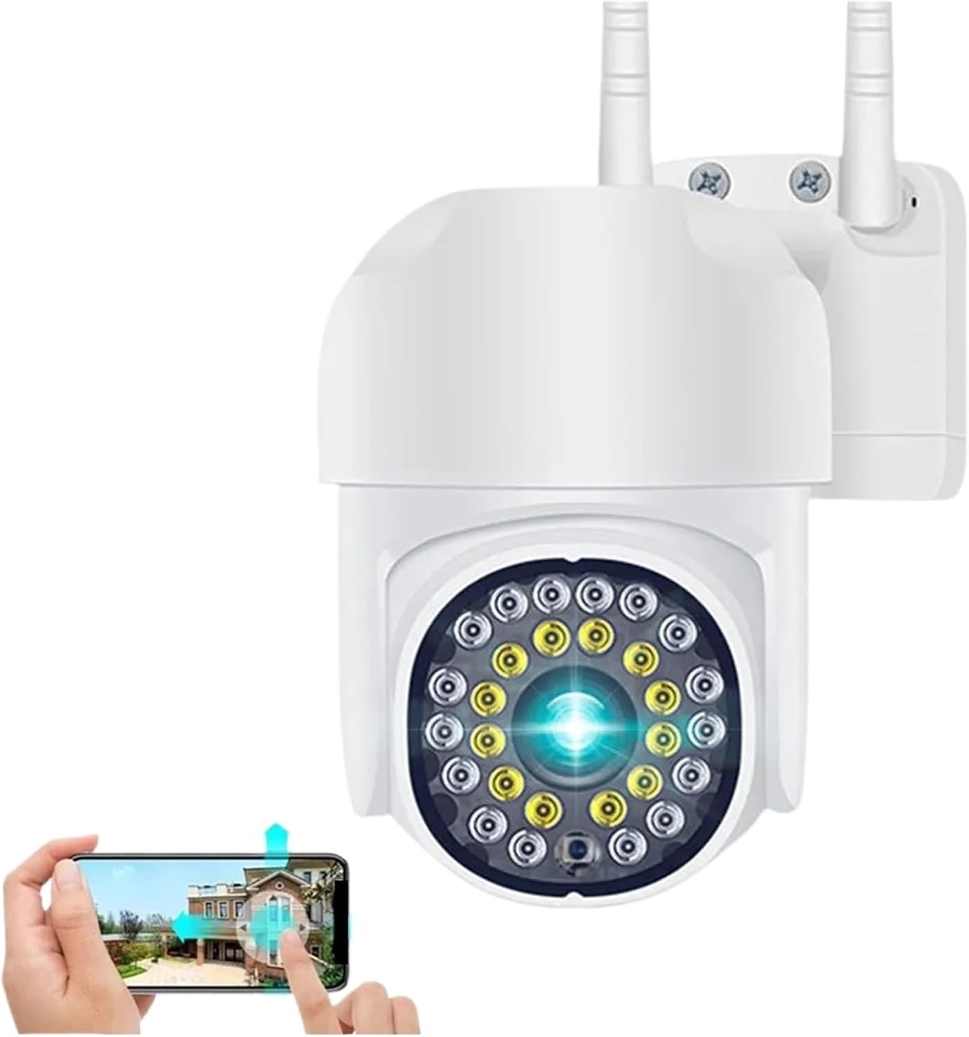 Set 2 Camere De Supraveghere Jortan JT8161QJ, Cu Senzor de Miscare, Conexiune Wifi, Vizualizare Live Pe Telefon + 2 Carduri 64 GB CADOU