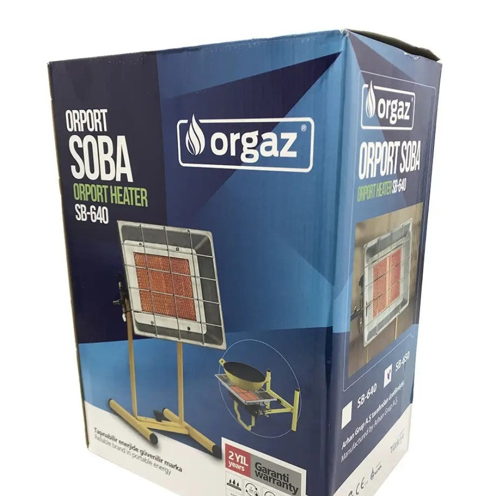 Incalzitor, Tip Soba Ceramica, Pe Gaz, Cu Suport Inclus, Putere Mare, 2.9 KW