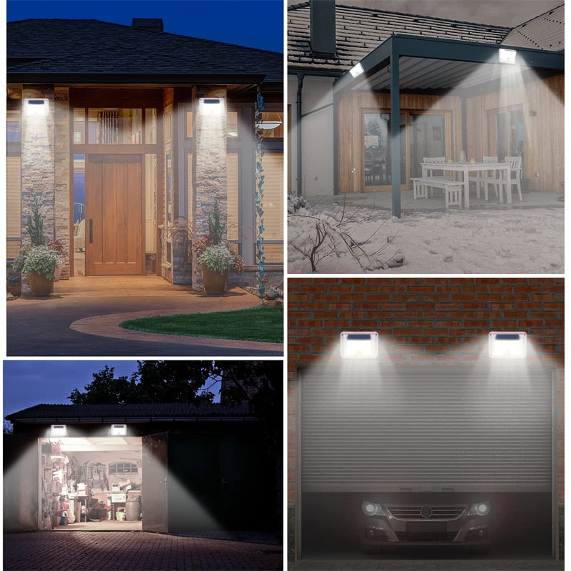Set 8 Lampi Solare 80 LED, Luminozitate Puternica, 3 Moduri de Lumina, Protectie IP66