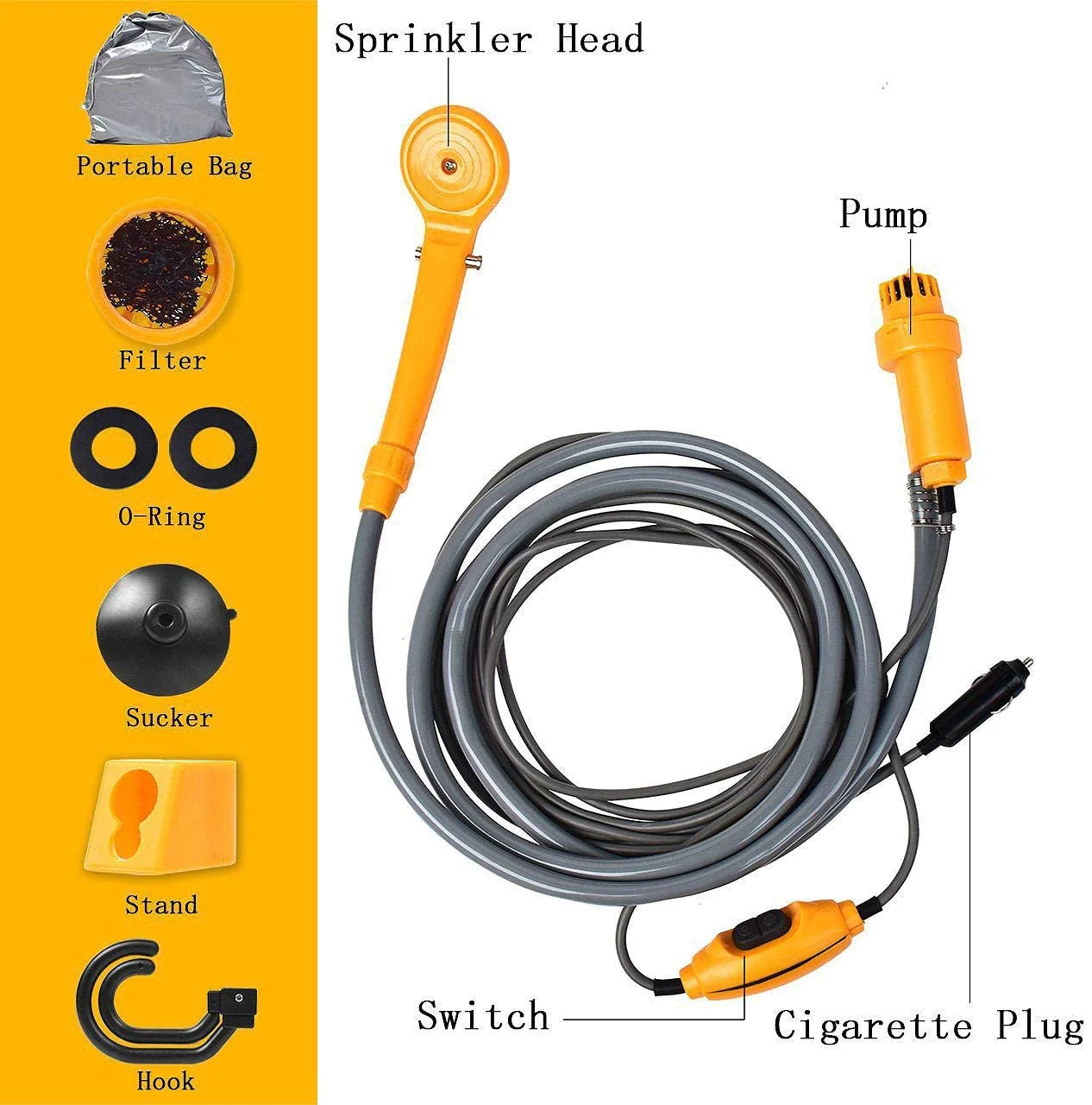 Dus Auto Electric, Pentru Camping, Conectare La Priza 12V, Cablu Cu Lungime De 5m