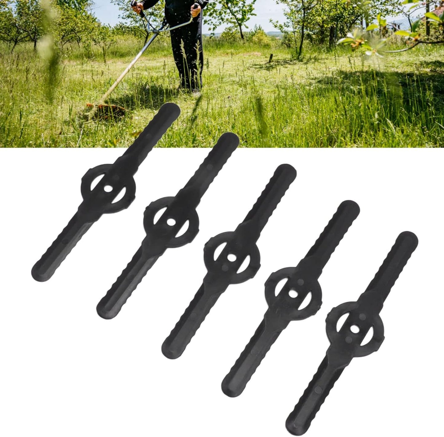 Set De 5 Lame Pentru Motocoasa, Din Plastic Rezistent