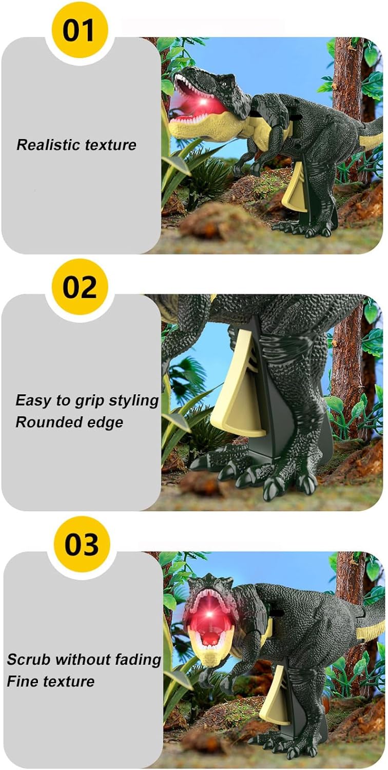 Jucarie Interactiva Tyrannousaurus Rex Cu Sunete Si Lumini, 1 + 1 GRATIS