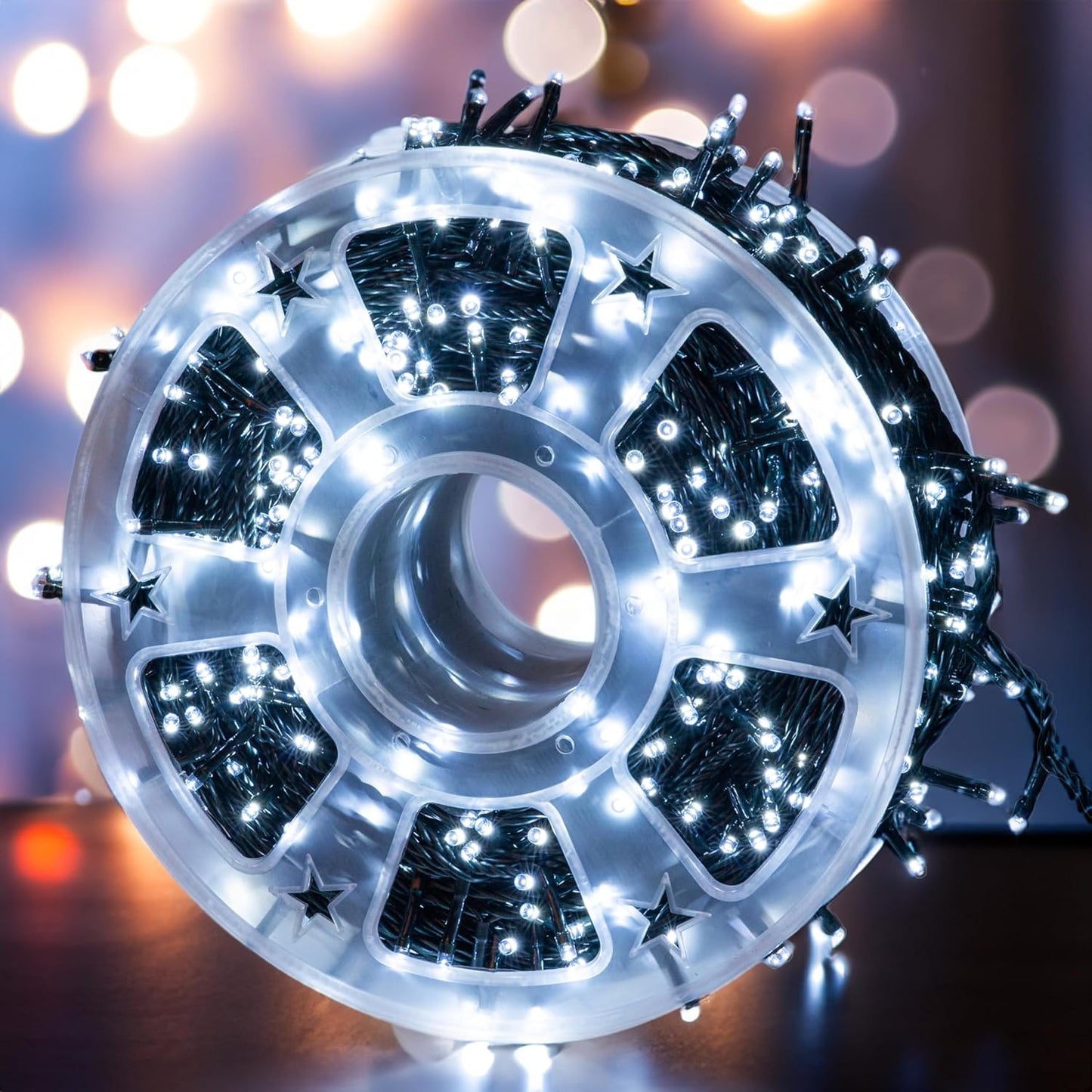 1+1 GRATIS: Instalatie De Craciun Tip Rola, 8 Jocuri De Lumini, LED-uri Mari, Rezistenta La Vreme Rea, Alimentare 220V, Interior/ Exterior