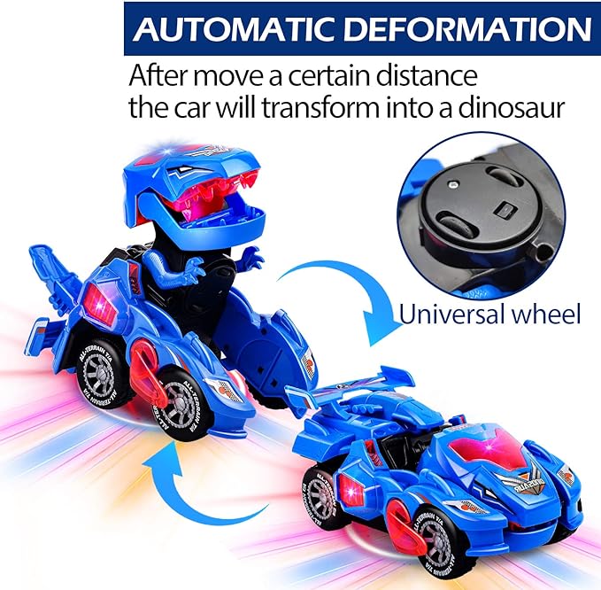Dinozaur Transformers, Cu Muzica si Lumini, Interactiv, Rosu