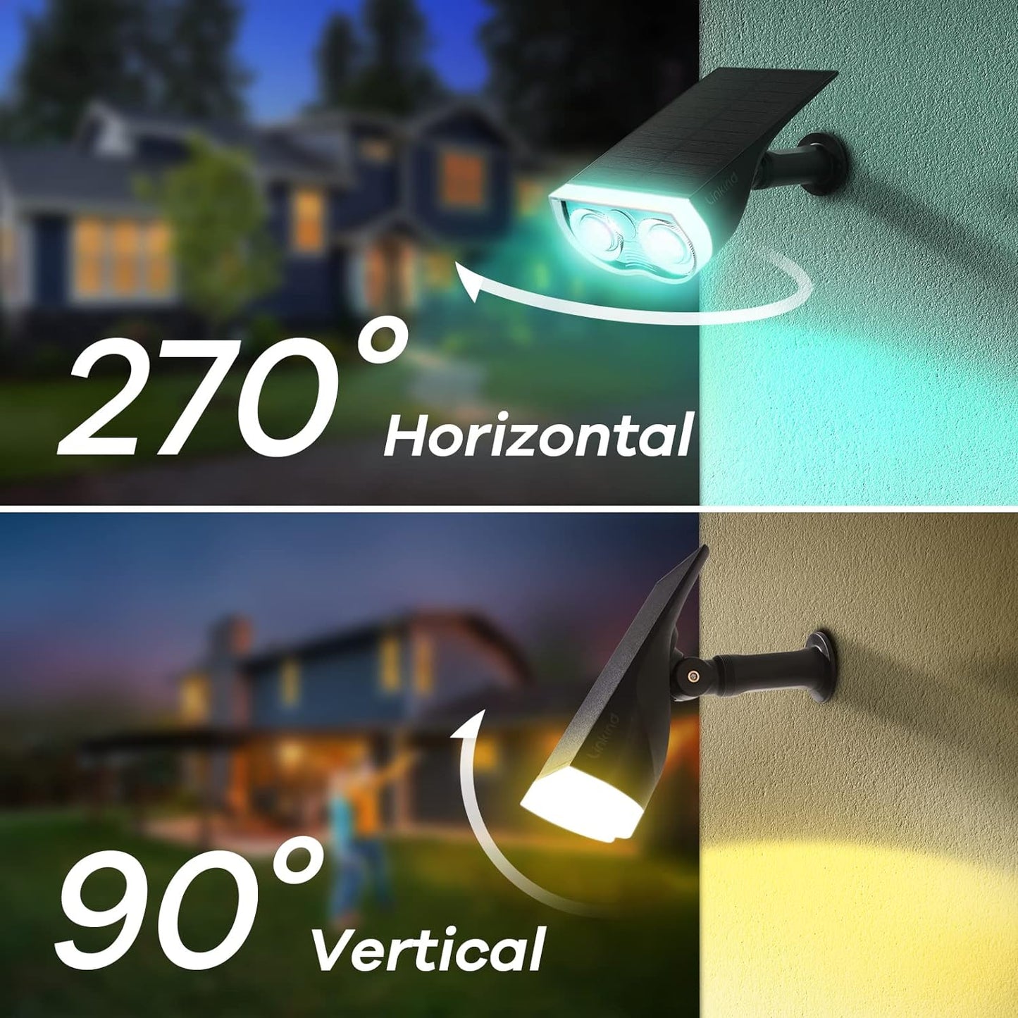 Lampa Solara RGB cu LED-uri Colorate, Panou Solar, Sistem de Prindere, 7 Culori, Pornire si Oprire Automata