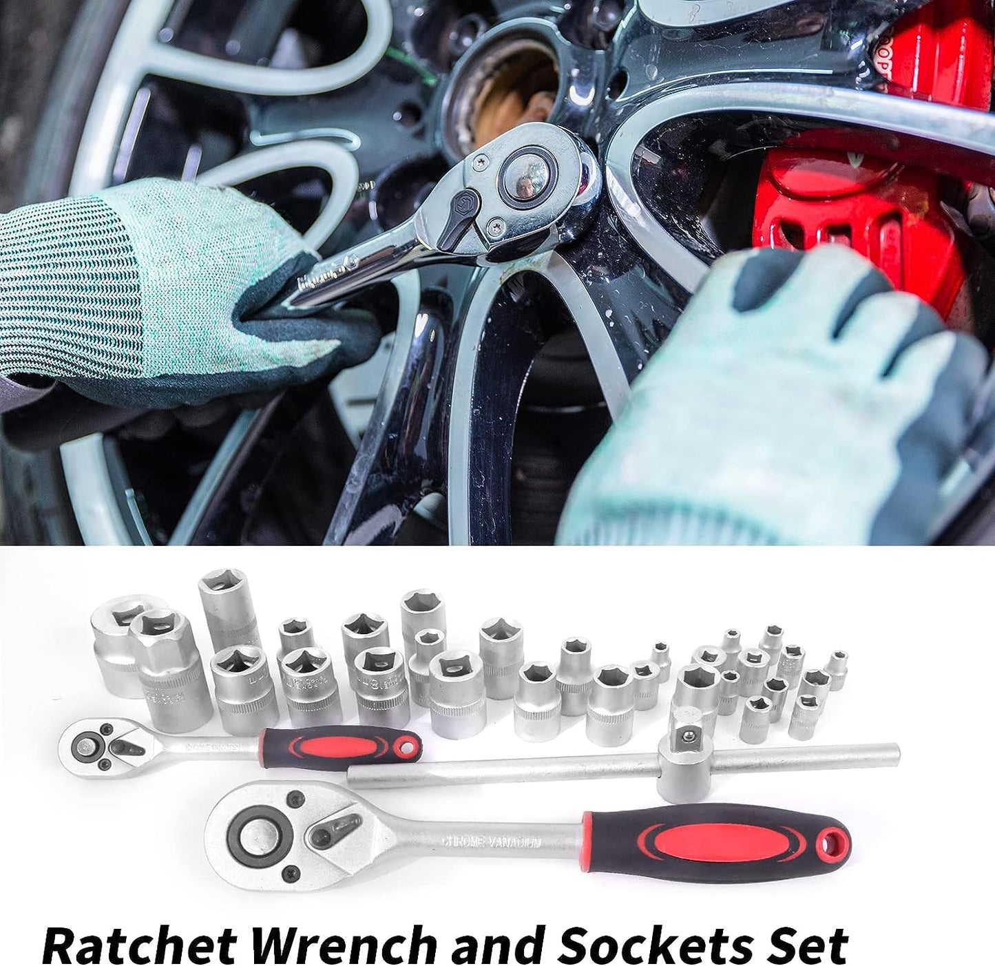 Trusa Profesionala de Scule Tubulare si Inelare, 499 Piese, Crom Durabil, Cu Geanta Depozitare Inclusa