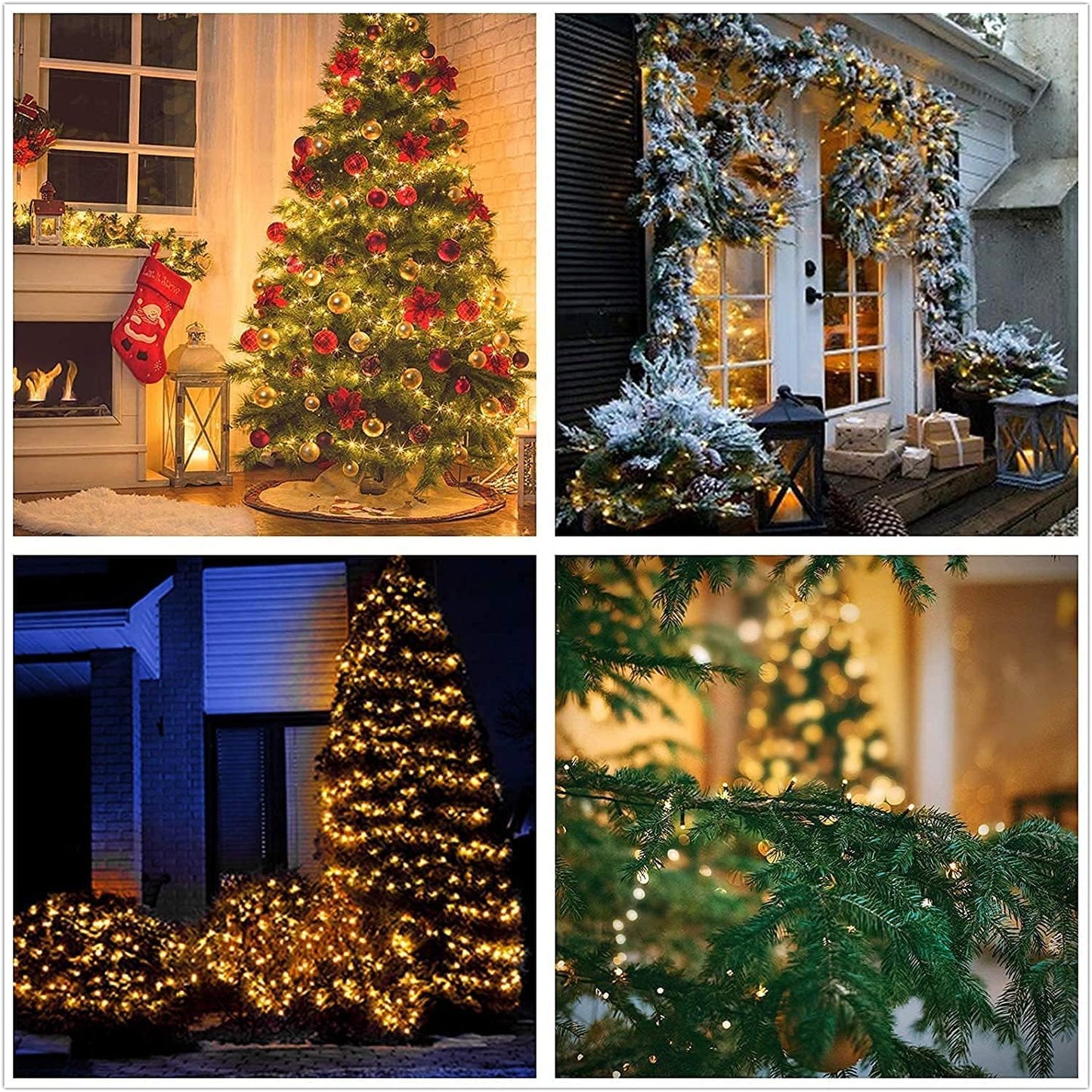 1+1 GRATIS: Instalatie De Craciun, Tip Rola, Cu 500 LED-uri Mari, Interior sau Exterior, Rezistenta La Vreme Rea, 50 m, Alb Cald