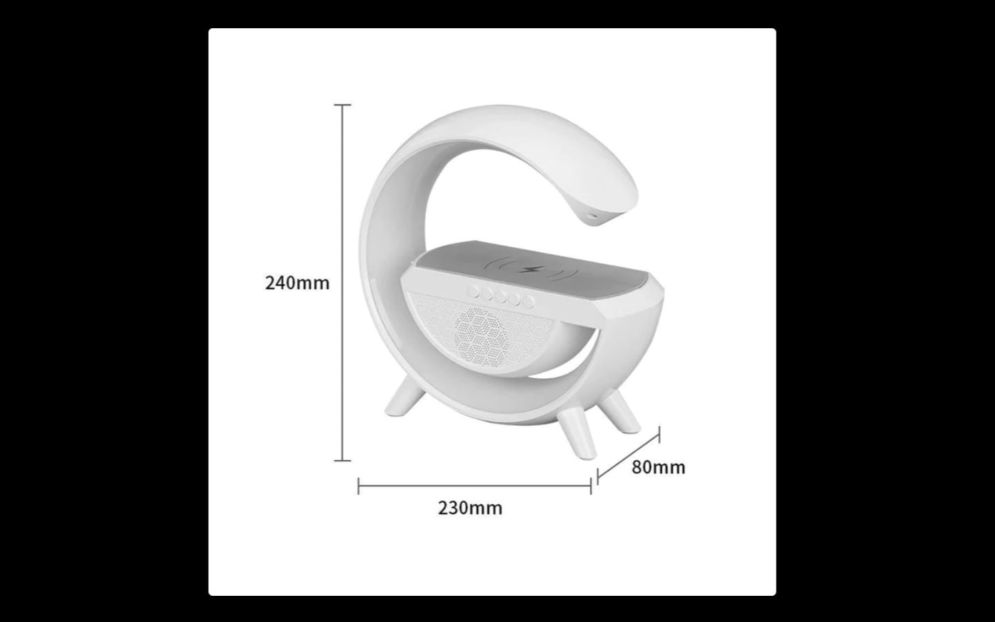 Statie Incarcare Wireless, 3in1, cu Lampa si Boxa Bluetooth