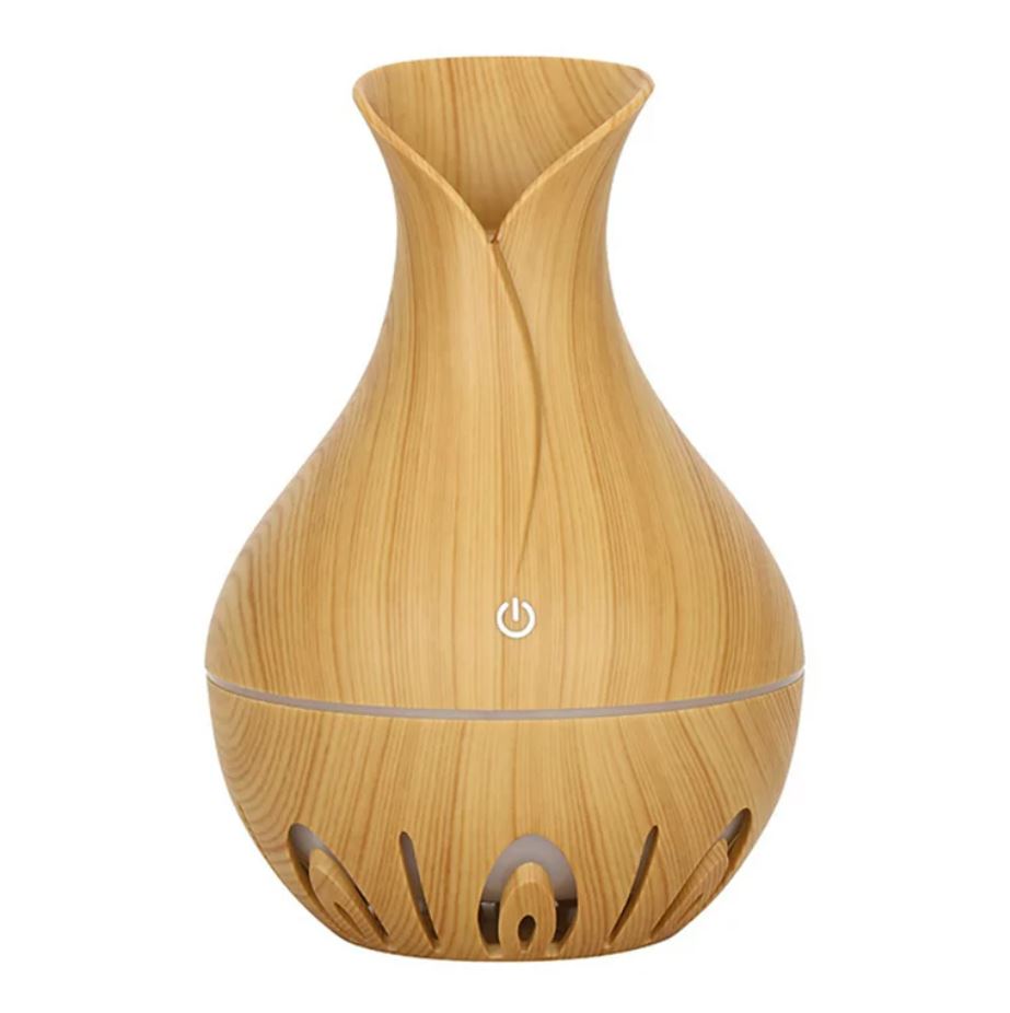 Difuzor de Aromaterapie cu Iluminare LED in 7 Culori, 300 ml + 12 uleiuri CADOU