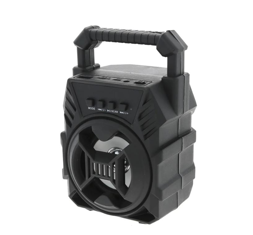 Boxa Portabila cu Bluetooth, Iluminare LED, Incarcare USB, Slot Card Micro SD, Negru