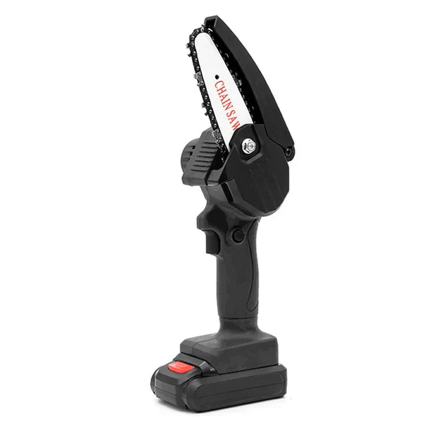 Lichidare STOC: Mini Fierastrau Electric Cu 2 Acumulatori 24V, 2x Baterie + 4 x Lant + 4 x Lama 6 Inch