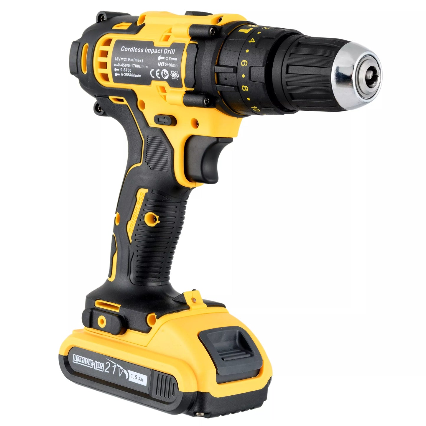 Trusa Bormasina Cu 2 Acumulatori De 20V, Incarcator Pentru Acumulatori, 23 De Accesorii, Geanta De Transport Din Plastic