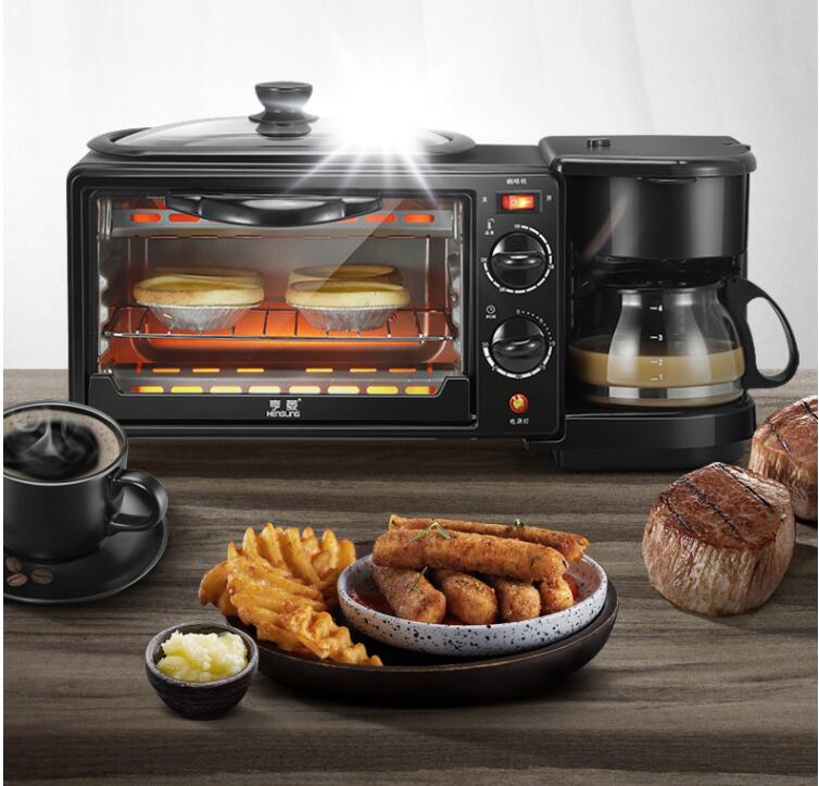 Dispozitiv 3in1 Pentru Micul Dejun, Cuptor, Grill si Filtru Cafea, Putere 1250W, Capacitate 9 Litri