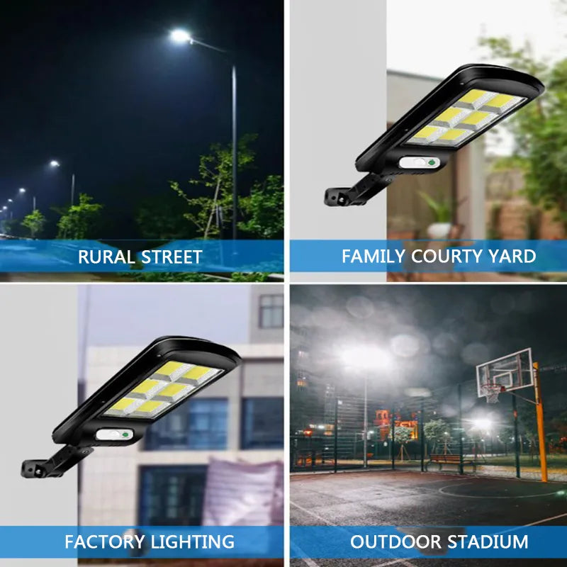 Set De 2 Lampi Solare, Cu Senzor De Miscare SI Telecomanda, 300W + CADOU Dus Solar 20 Litri
