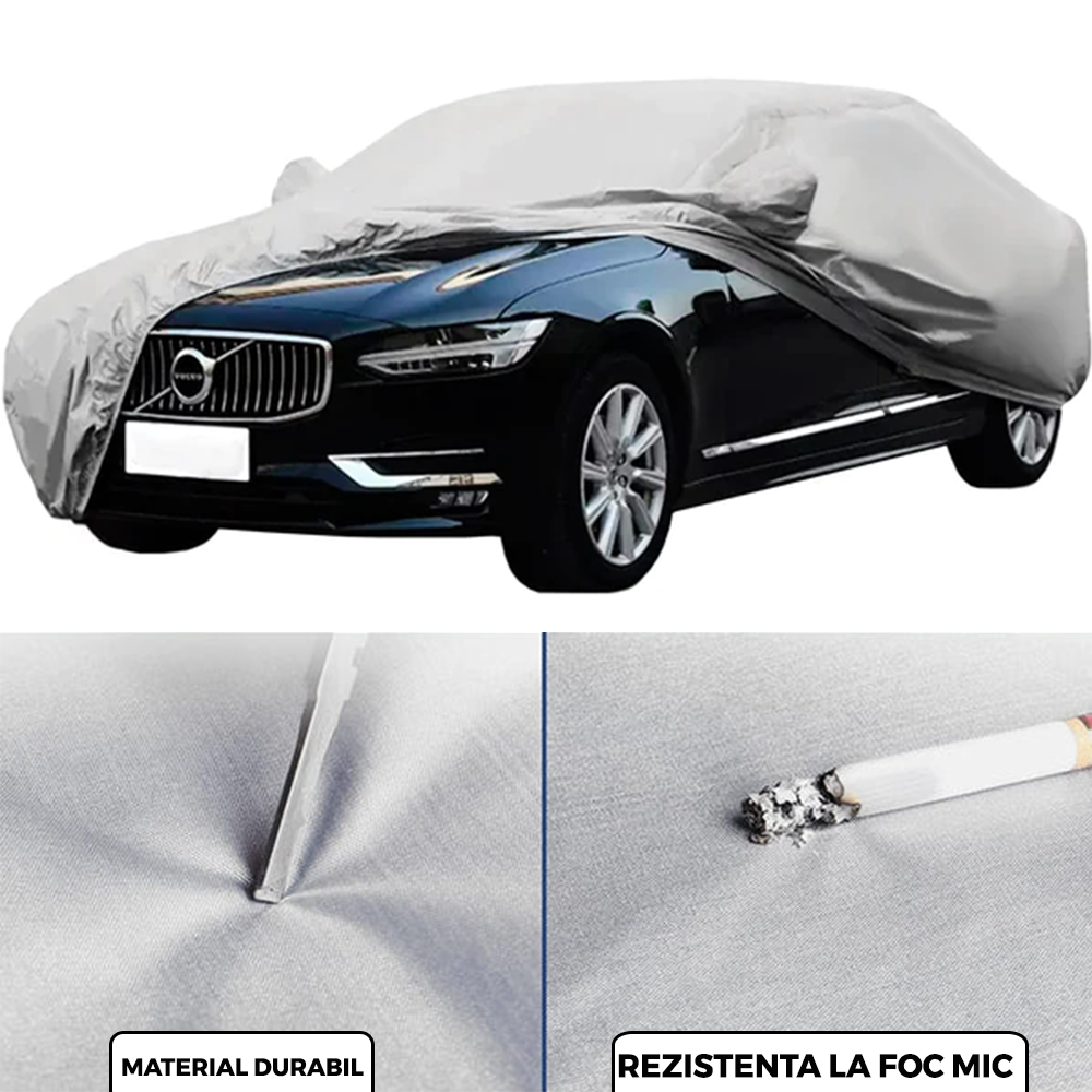 Prelata Universala Pentru Autoturisme, Acopera Complet Masina, Usor de Depozitat, Gri +CADOU SURPRIZA