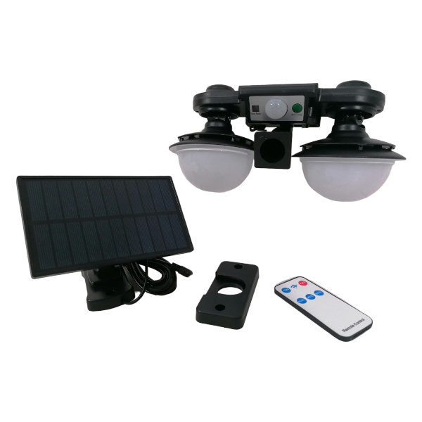 Lampa Solara Cu Panou Separat, Cu Senzor de Miscare si Telecomanda, Rezistenta La Intemperii