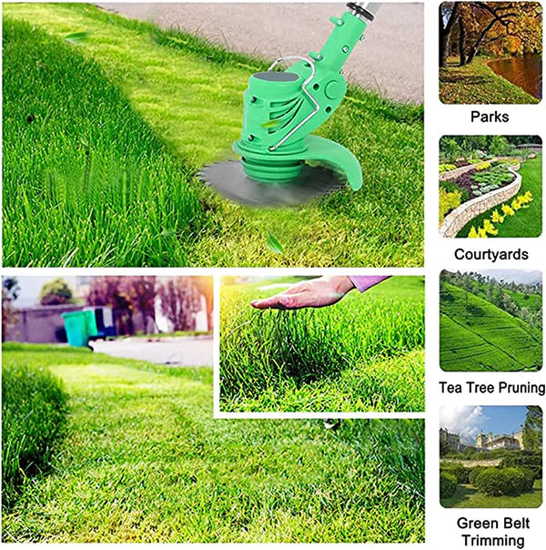 Motocoasa Gospodarul Eficient® Cu 2 BATERII de 48V, Putere 800W, Cu Brat Extensibil, Pentru Gazon, 8 Lame Diferite