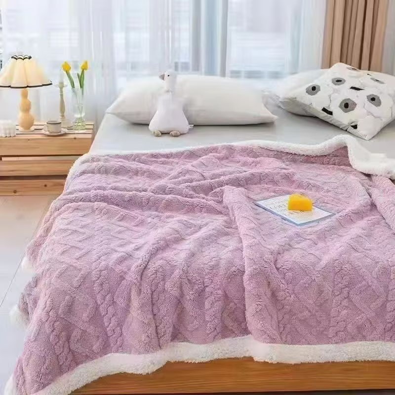 REDUCEREA ZILEI: Patura Cocolino Groasa Dubla, Super Soft, Tip Tricotaj, cu Blanita, 200 x 230 cm