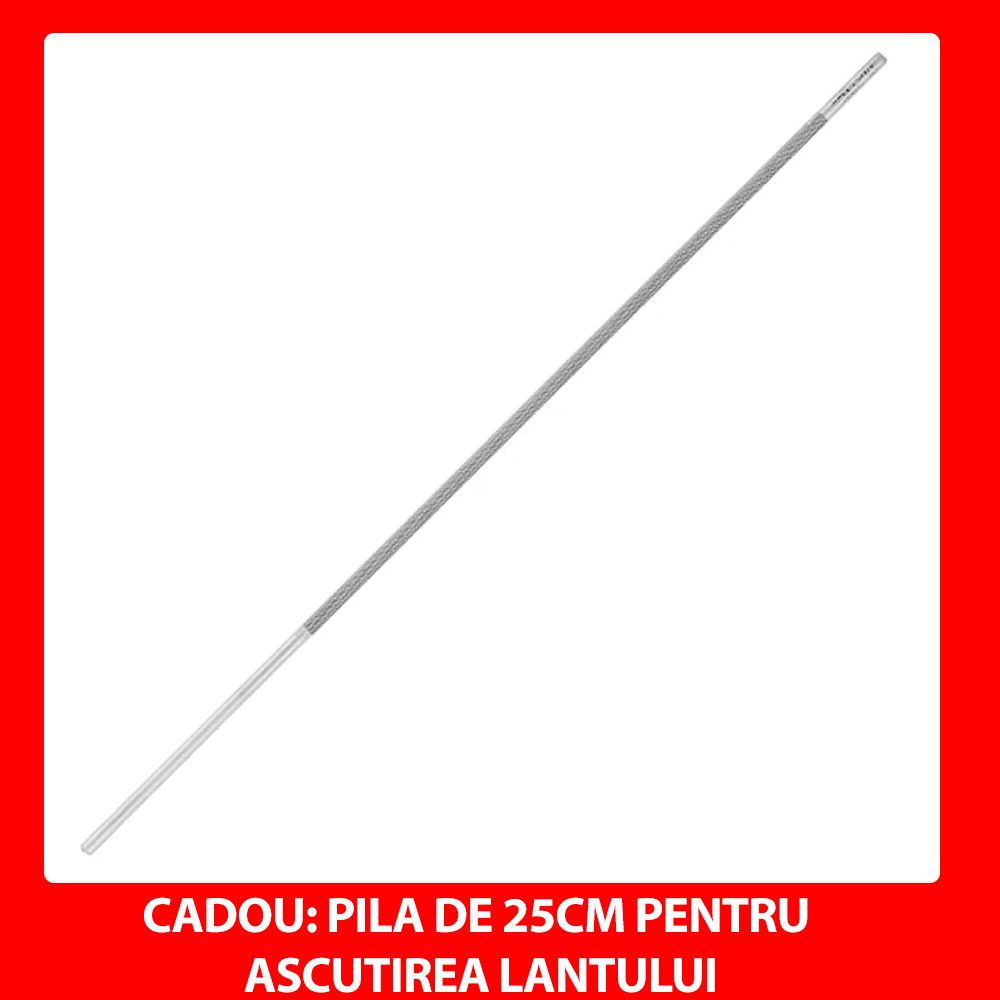 Pachet PROMO: Mini Fierastrau Electric Cu Acumulatori 24V, 2x Baterie + 2x Lant + 2x Lama, 6 Inch + CADOU pila 25cm