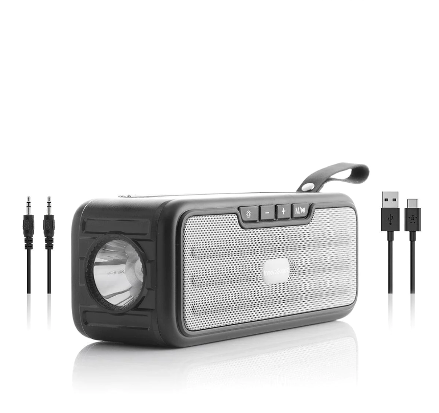 Radio Portabil Cu Incarcare Solara Si Lanternă LED, Baterie 1200mAh, Functii Multiple