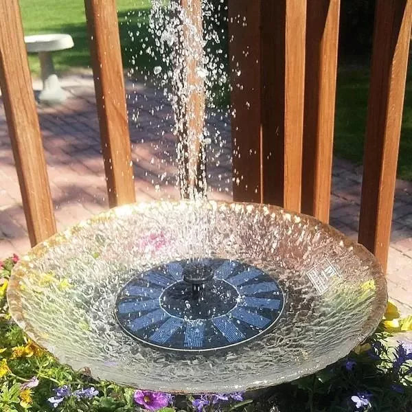 Fantana Arteziana Solara Pentru Gradina, Panou Solar Incorporat, 4 Moduri De Pulvelizare