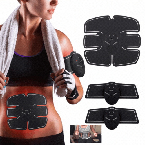 Aparat Pentru Electrostimulare Musculara, Pentru Abdomen Si Brate + 10 plasturi Kinoki CADOU