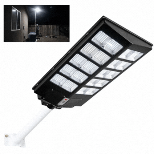 Stalp Stradal cu Incarcare Solara, Panou Solar Integrat, Putere Mare 1000W + Stalp De Sustinere Cadou