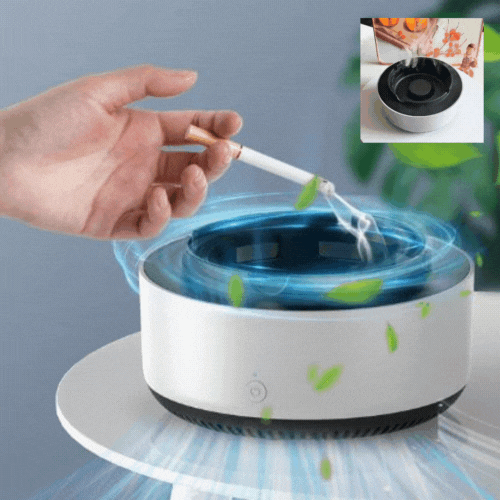 Scrumiera electrica cu aspiratie 360' pentru curatarea aerului