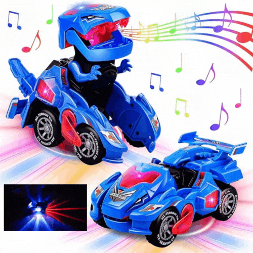 Dinozaur Transformers, Cu Muzica si Lumini, Interactiv, Rosu