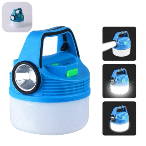 Lampa Cu Incarcare Solara, Mod De Urgenta, Incarcare USB, Carlig De Agatare Incorporat, 5 Moduri De Iluminare