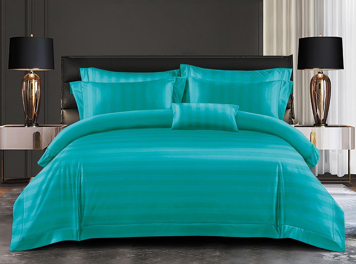 Lenjerie de Pat Dublu, Din Material Premium Damasc Hotelier Lux, 6 Piese