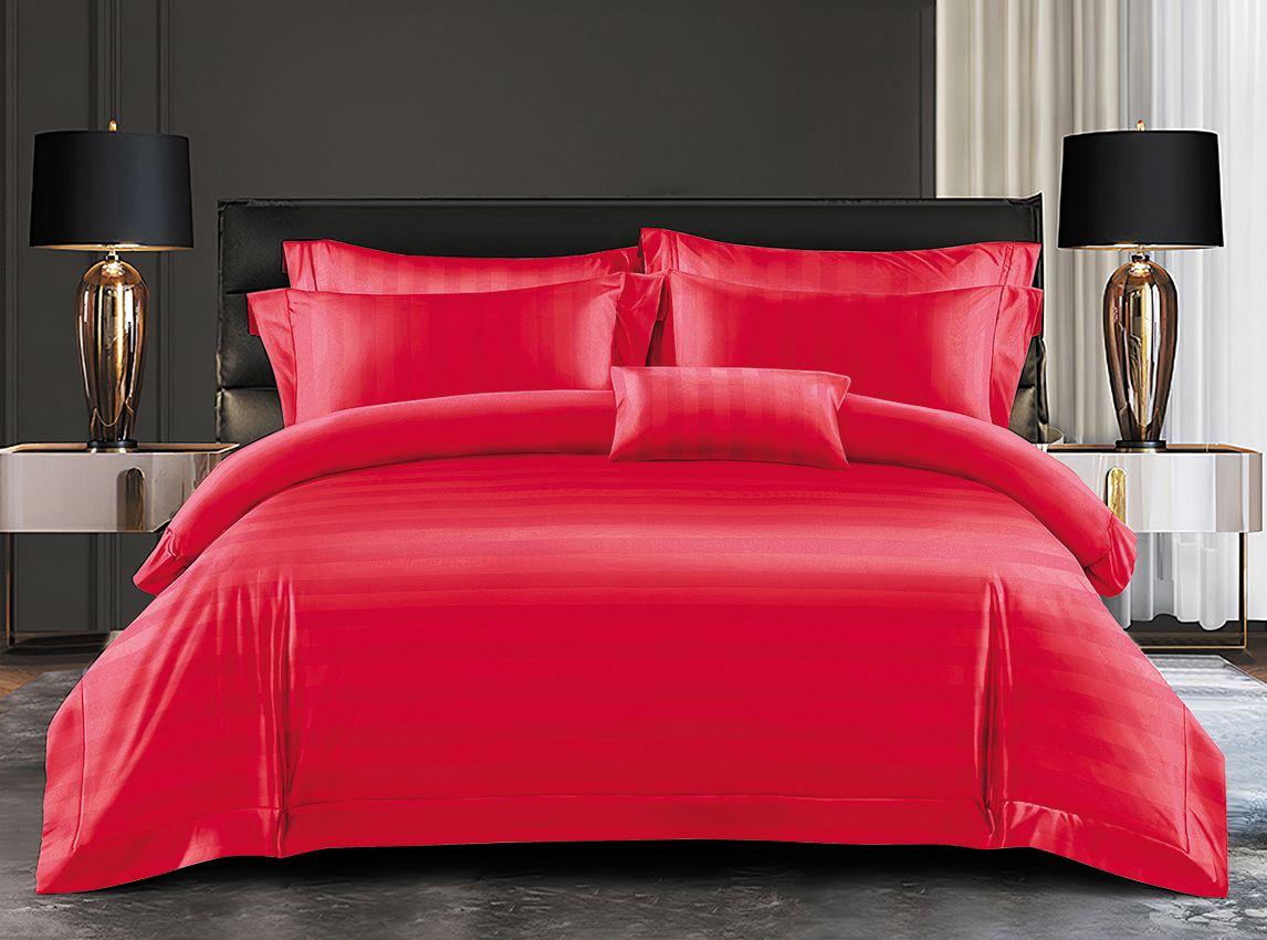 Lenjerie de Pat Dublu, Din Material Premium Damasc Hotelier Lux, 6 Piese