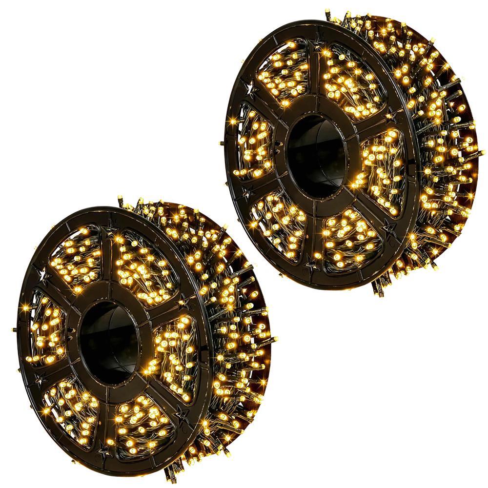 1+1 GRATIS: Instalatie De Craciun Tip Rola, 8 Jocuri De Lumini, LED-uri Mari, Rezistenta La Vreme Rea, Alimentare 220V, Interior/ Exterior