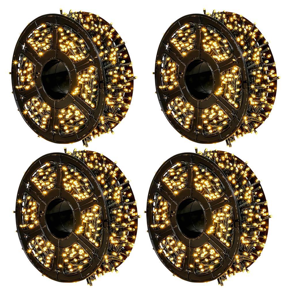 2+2 GRATIS: Instalatie De Craciun Tip Rola, 8 Jocuri De Lumini, LED-uri Mari, Rezistenta La Vreme Rea, Alimentare 220V, Interior/ Exterior