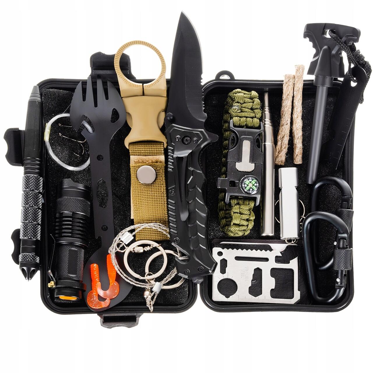 Kit Multifunctional Pentru Supravietuire, Ideal Pentru Cutremure si Situatii Extreme, 32 Piese, Trusa Pentru Depozitare Inclusa