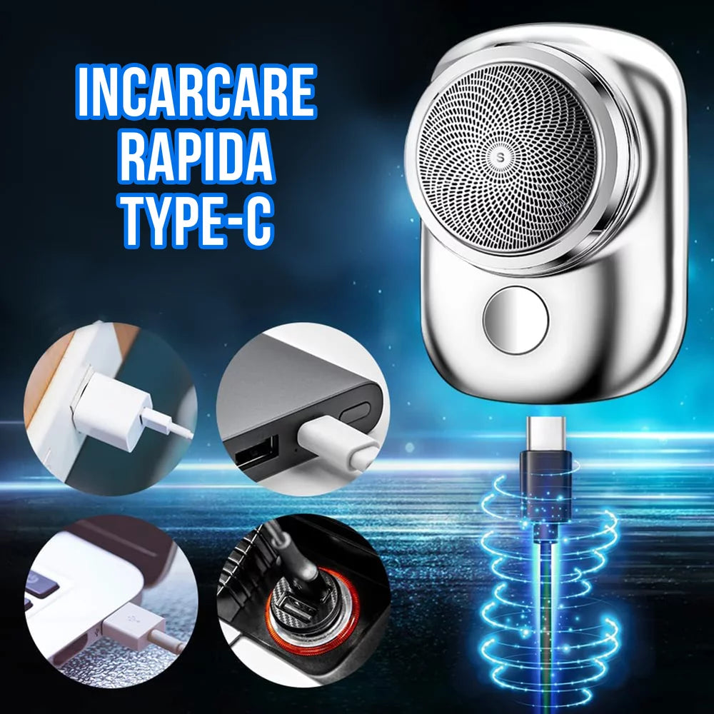 OFERTA 1+1 GRATIS: Aparat De Ras Universal, Portabil, 6 Lame De Taiere, Cu Acumulator, Incarcare Type-C